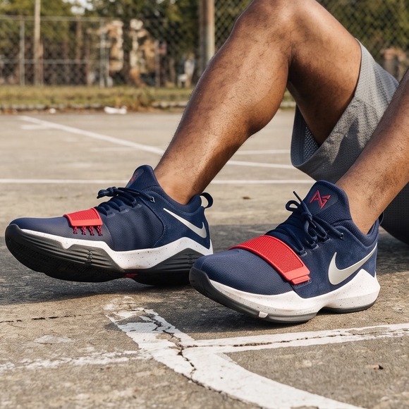 Nike Other - Nike PG 1 USA Midnight Navy Red White Basketball Shoes 878627-410 Mens 13